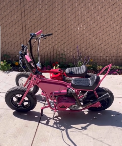 MBK Custom Mini Bike – Pink And Red Lowrider Edition