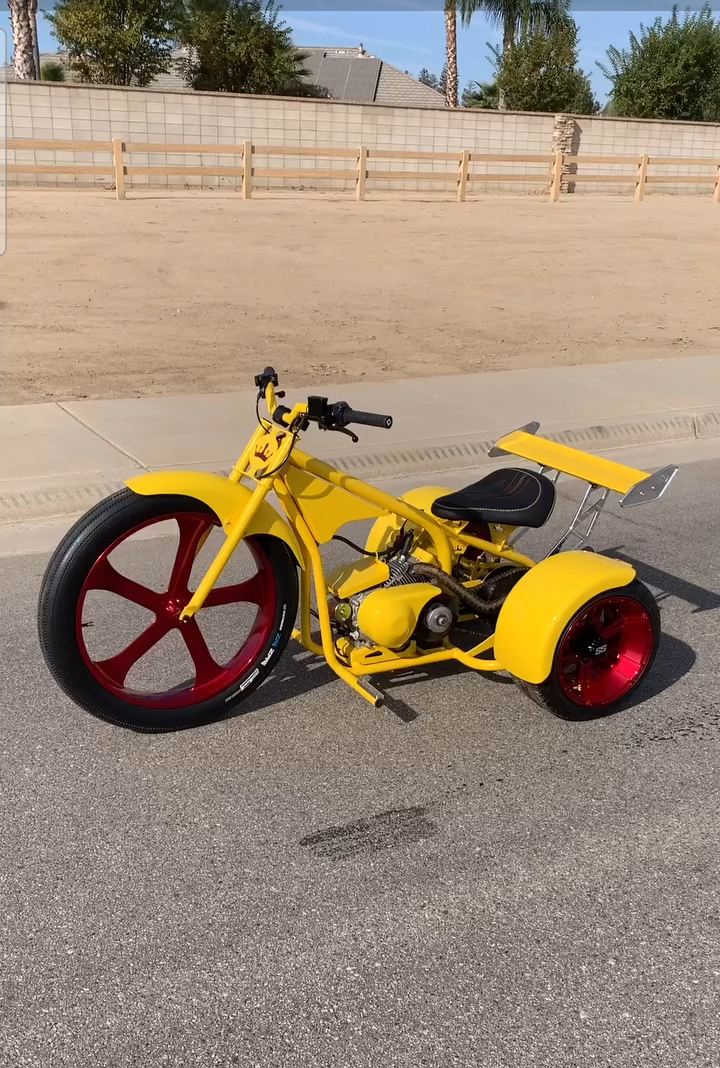 Custom Drift Trike – Yellow Performance Edition