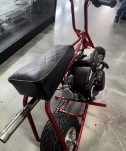 Volts Custom Red-Frame Minibike – Street Beast Edition (J-Bars Bended, 55+ MPH)