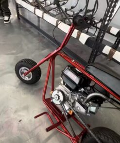 Alternative view of Volts Custom Red-Frame Minibike – Street Beast Edition (J-Bars Bended, 55+ MPH)